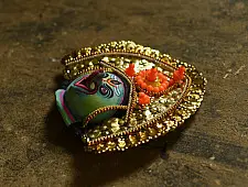 Mukhauta. मुखौटा ~ Chhau Mask ~ Ganesha (Blue)