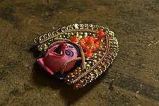 Mukhauta. मुखौटा ~ Chhau Mask ~ Ganesha (Pink)