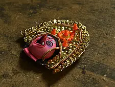 Mukhauta. मुखौटा ~ Chhau Mask ~ Ganesha (Pink)