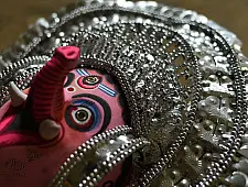 Mukhauta. मुखौटा ~ Chhau Mask ~ Silver Ganesha (Big)