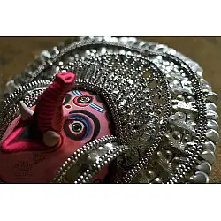Mukhauta. मुखौटा ~ Chhau Mask ~ Silver Ganesha (Big) Mukhauta. मुखौटा ~ Chhau Mask ~ Silver Ganesha (Big)