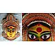 shop Seeds handmade chhau mask from bangal - durga-golden