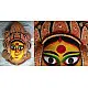 shop handmade Seeds chhau mask from bangal - durga-golden