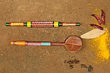 Rasoi ✼ Kutch lacquer ladles { Set of Two } 40