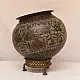 Shop Antique Brass Round Kalash With Stand from Khajuraho 