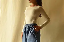 Shorts | Handloom Denim Doted Short (Three Color Options)