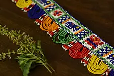 Shubh-Laabh | Handmade Glass Bead Door Toran - Ganesh & Elephant Motif