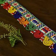 Shubh-Laabh | Handmade Glass Bead Door Toran - Ganesh & Elephant Motif