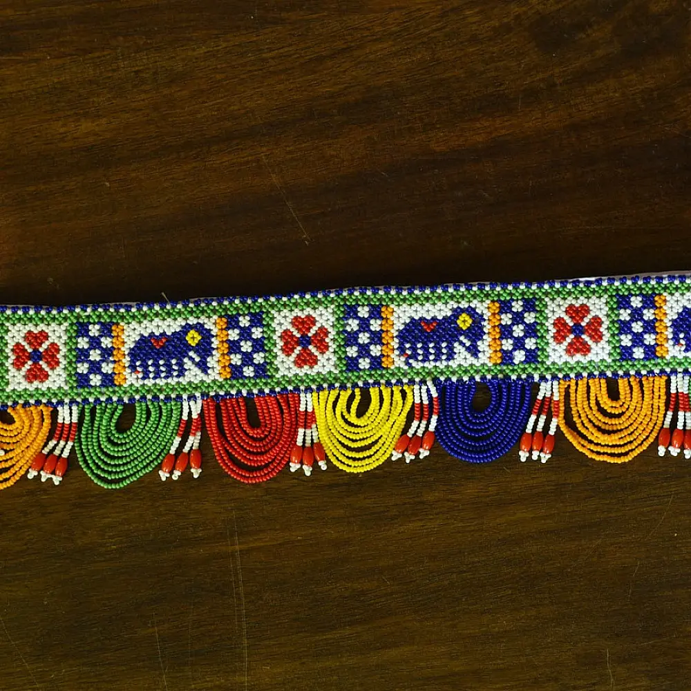 shop handmade door Glass Bead Door Toran - Ganesh & Elephant Motif