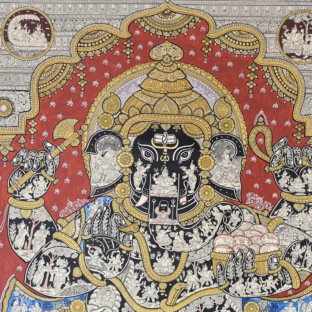 shop Traditional patachitra Painting ~ Ganesha Story
