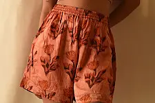 Shorts | Batik Modal Silk Short - Orange ( Two Options )