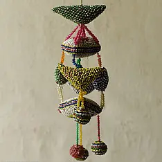 Prachin . प्राचीन ❦ Handmade Old Bead Work  ~ Hanging Latkan - C