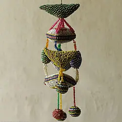 Prachin . प्राचीन ❦ Handmade Old Bead Work  ~ Hanging Latkan - C