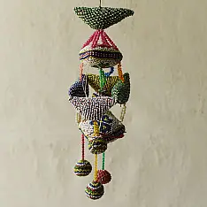 Prachin . प्राचीन ❦ Handmade Old Bead Work  ~ Hanging Latkan - C