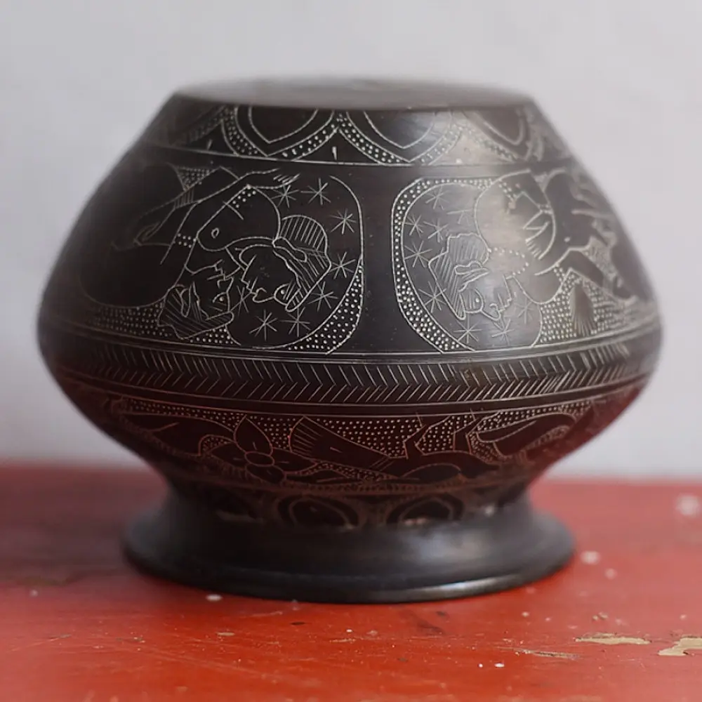 Shop Carving on Brass Lota / Pot 