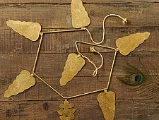 Ahar ~ Brass Handmade Toran - Leaf Design 