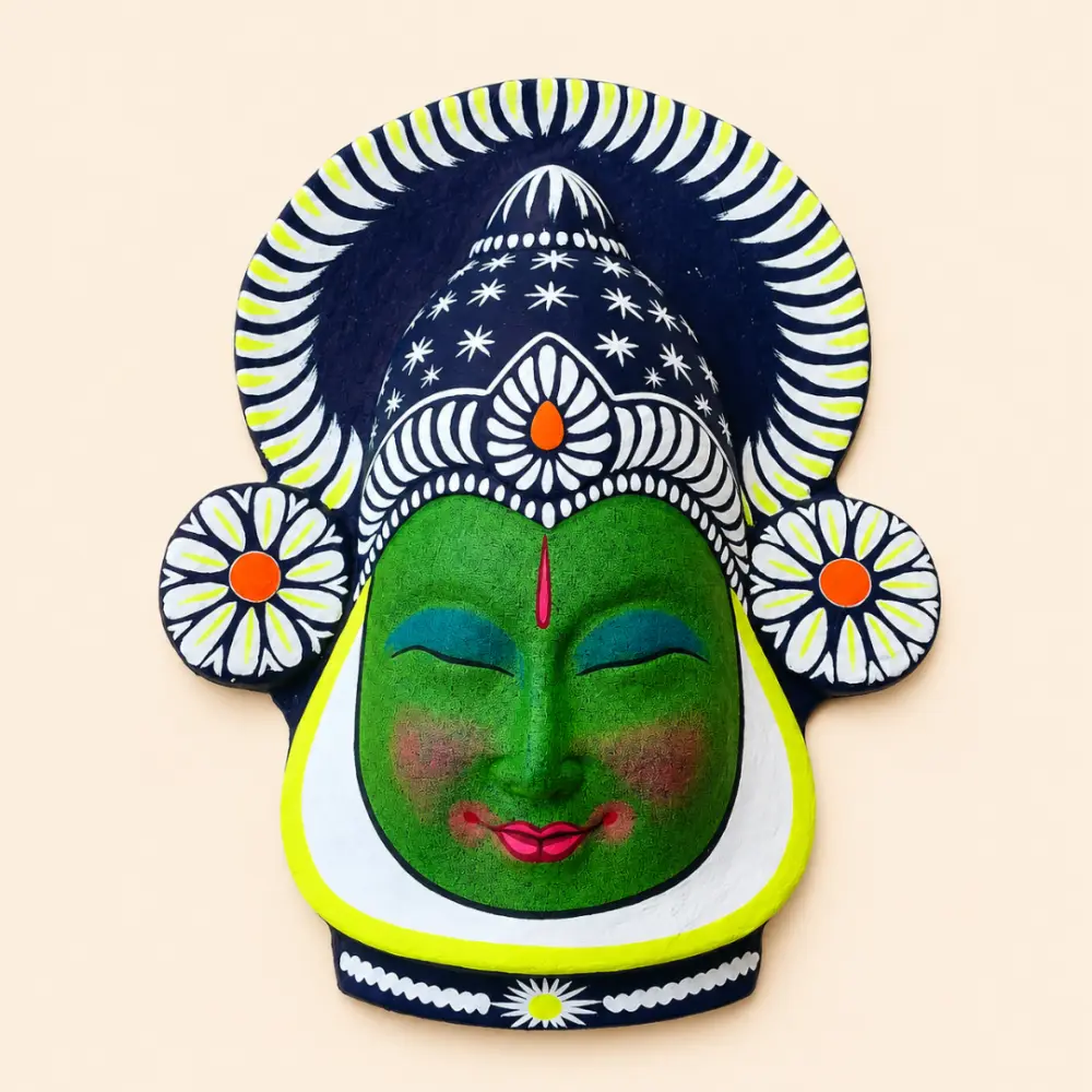 shop Handmade Paper Mache Chhau Mask - smile