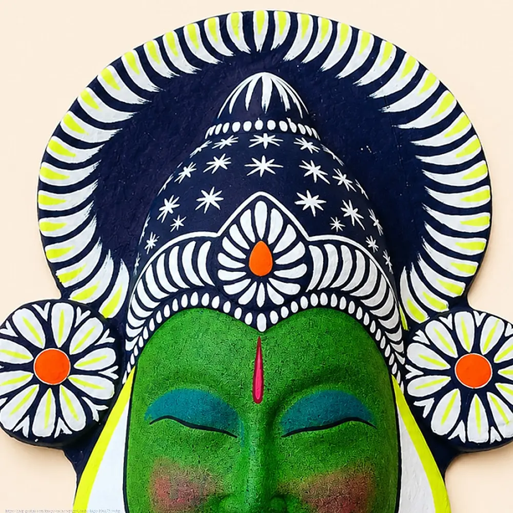 shop Handmade Paper Mache Chhau Mask - smile