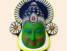 Mukhauta . मुखौटा : Handmade Wall Hanging Chhau Mask - Amile