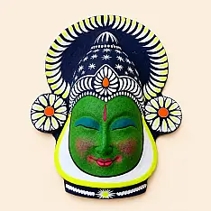 Mukhauta . मुखौटा : Handmade Wall Hanging Chhau Mask - Amile