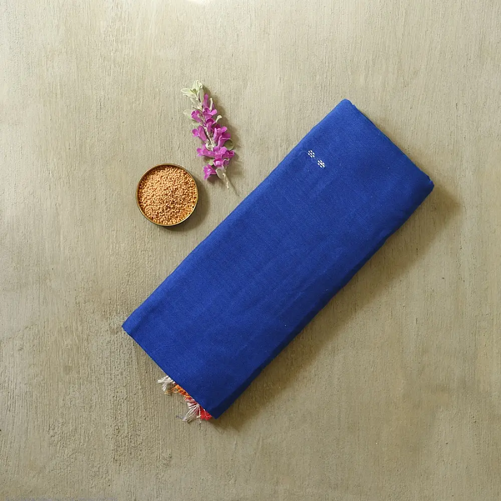 Cotton weaves ~ Ikat Saree { Neel }
