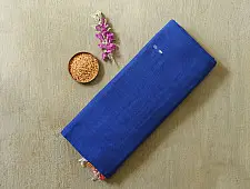 Handlom Cotton Saree | IKAT Pallu { Neel }