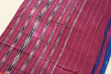 Handlom Cotton Saree | IKAT Pallu { Neel }