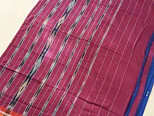 Handlom Cotton Saree | IKAT Pallu { Neel }