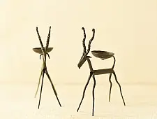 Ahou | Wrought Iron ~ Deer Candle Holder (Set of Two)