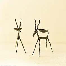 Ahou | Wrought Iron ~ Deer Candle Holder (Set of Two)