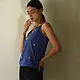 buy Handloom Jamdani Sleeveless Blue Top