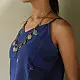 buy Handloom Jamdani Sleeveless Blue Top