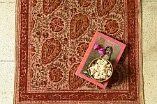 A finite infinity ❧ Kalamkari Natural Color Dhurrie ( 2 X 3 ) - C