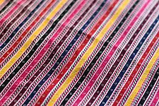Mashru Fabric { Silk+Cotton } | Hand Woven Fabric - Multi Color Stripes