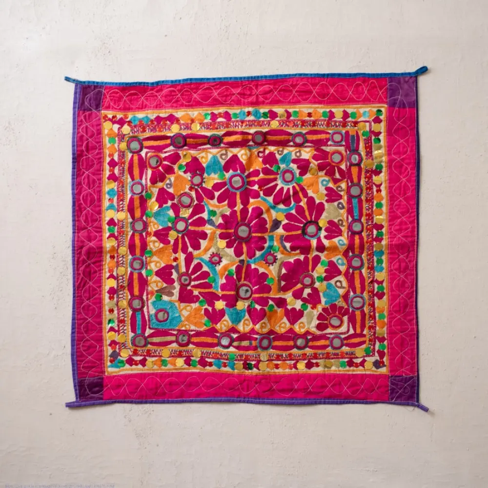 Hand Rabari Embroidery - Kutchi Old Wall Piece / Chakda