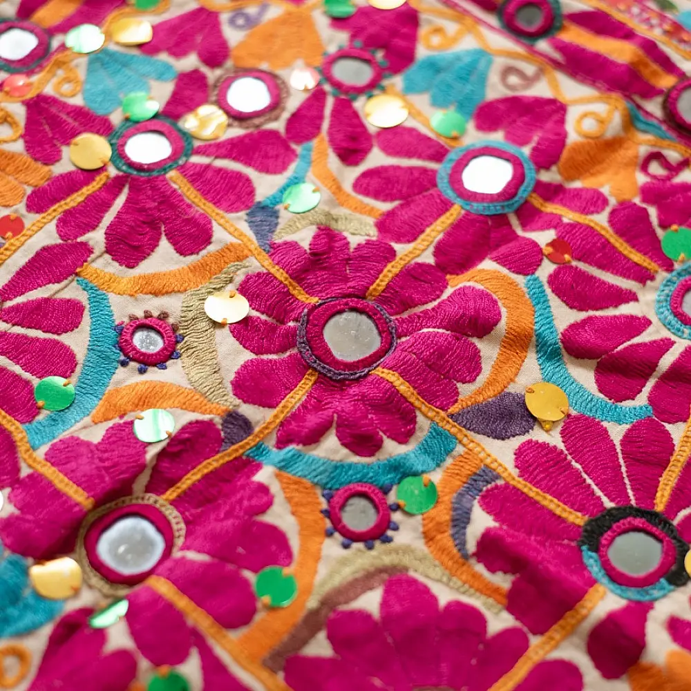 Hand Rabari Embroidery - Kutchi Old Wall Piece / Chakda