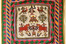 Prachin . प्राचीन  ❂ Gujrat Bead Work - Old & Antique Wall Hanging - Shreenathji