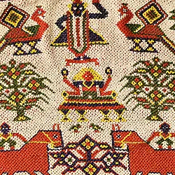 Prachin . प्राचीन  ❂ Gujrat Bead Work - Old & Antique Wall Hanging - Shreenathji