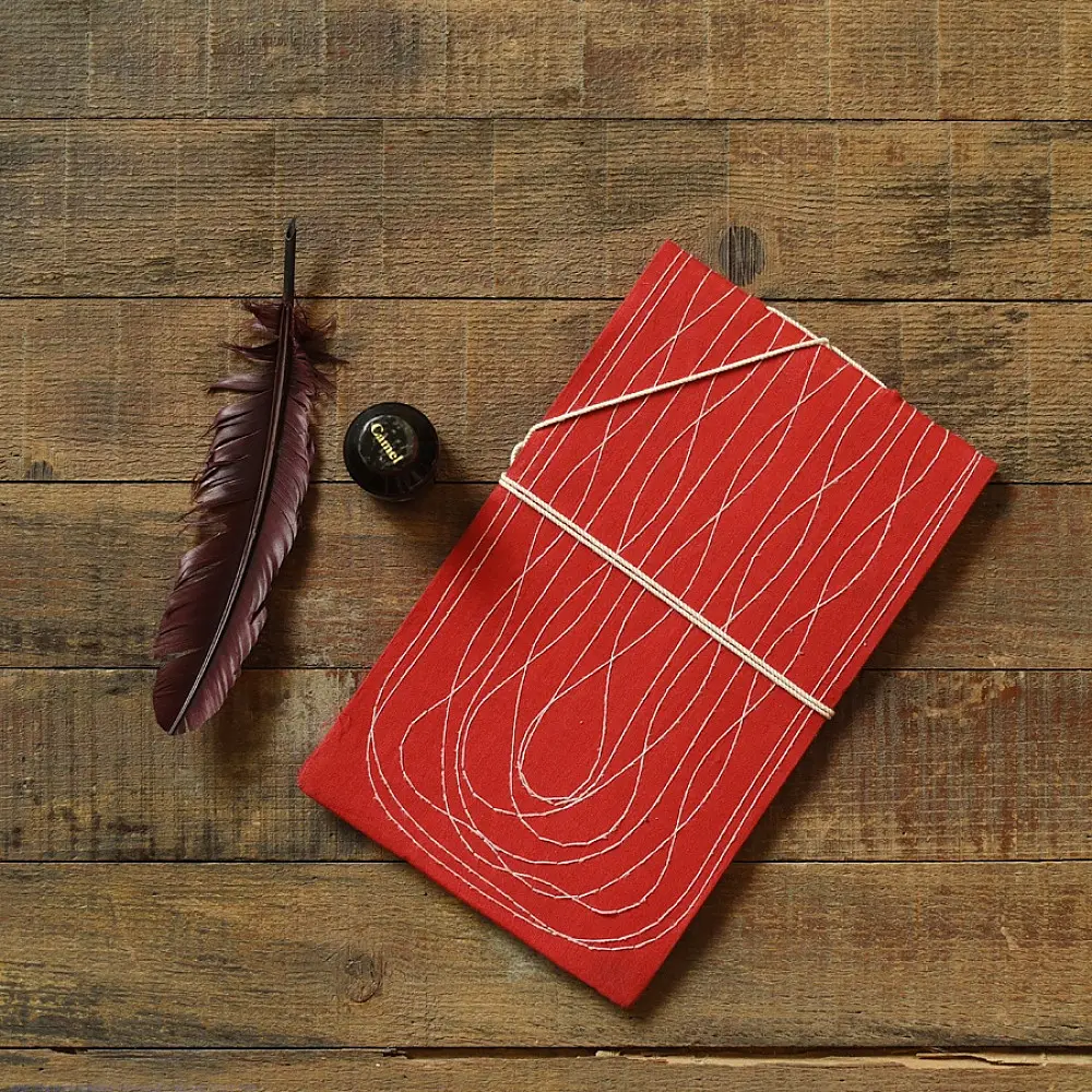 shop Bahi khata Red diary ☙ 35 {  14" X 7"  }