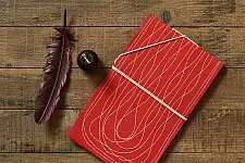 Bahi khata Red diary ☙ 36 { 16.5" X 9" }
