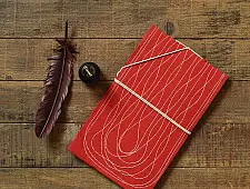 Bahi khata Red diary ☙ 36 { 16.5" X 9" }
