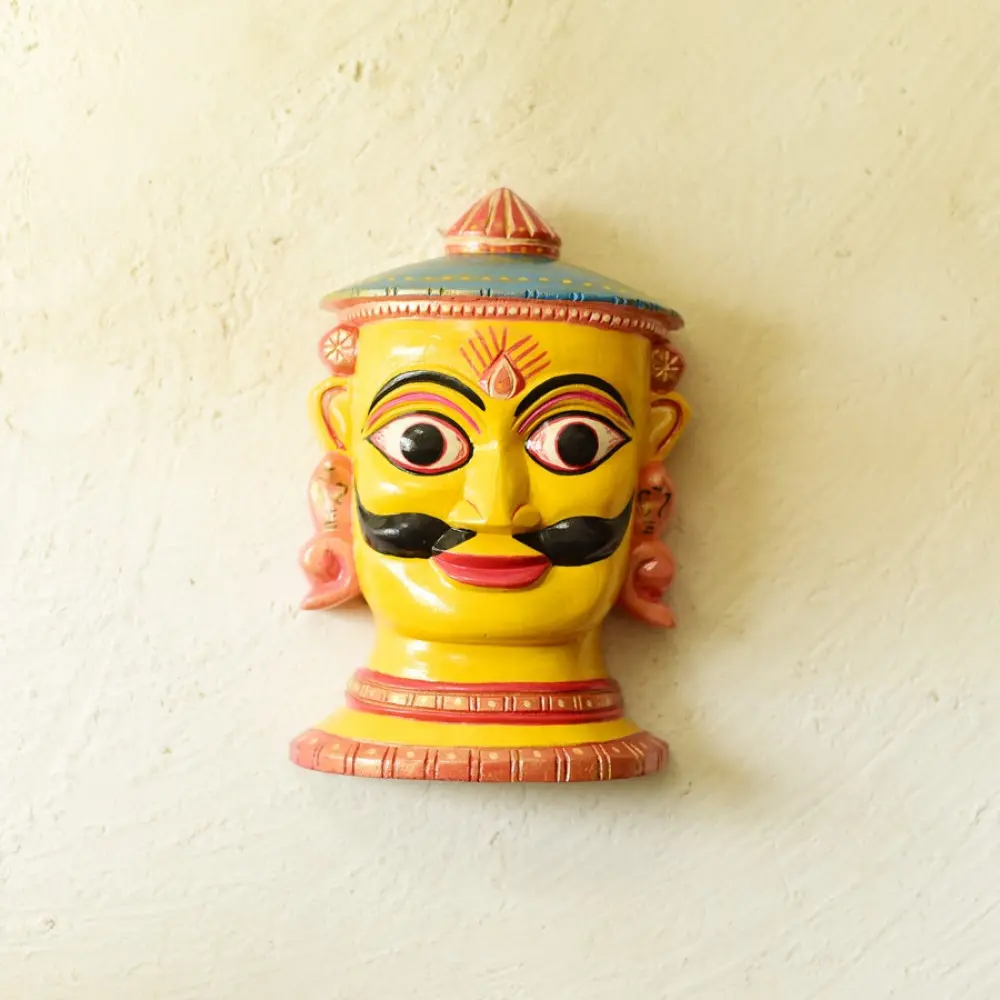 shop handmade wooden mask - Suraj