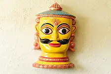 Handmade Wooden Mask - Suraj