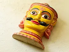 Handmade Wooden Mask - Suraj