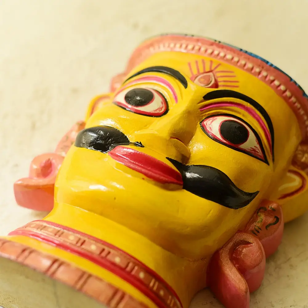 shop handmade wooden mask - Suraj
