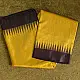 shop Handwoven Pure Tussar Silk Ikat Saree - Yellow & Brown 