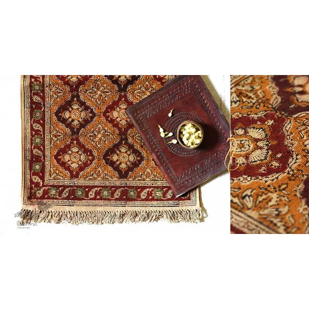 A finite infinity...Kalamkari Natural color Durri ( 2 X 6 ) - A