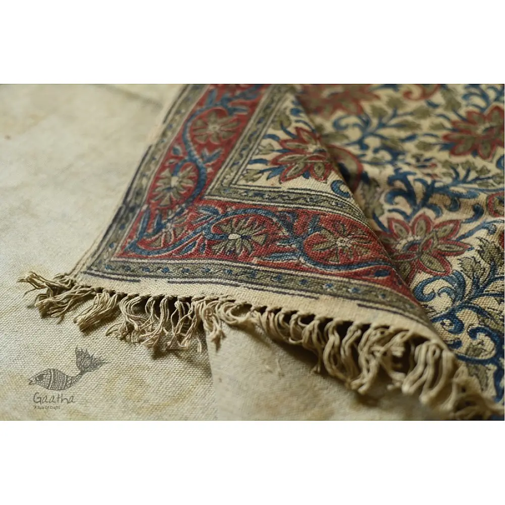 A finite infinity...Kalamkari Natural color Durri ( 4 X 6 ) ~ J