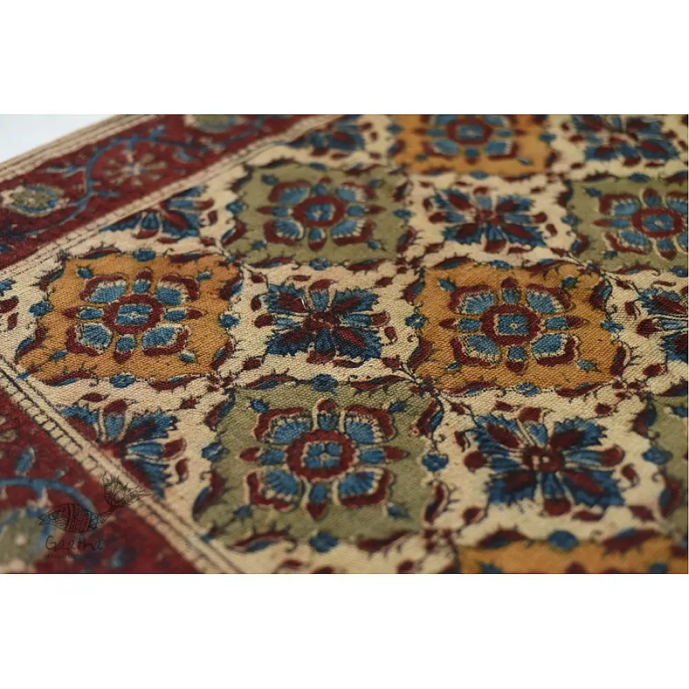 Handwoven Kalamkari Durri - Hand printed