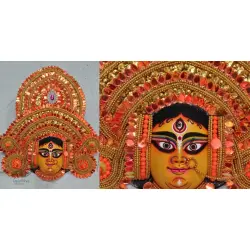 Mukhauta. मुखौटा ~ Handmade Chhau Mask of Durga From Bangal